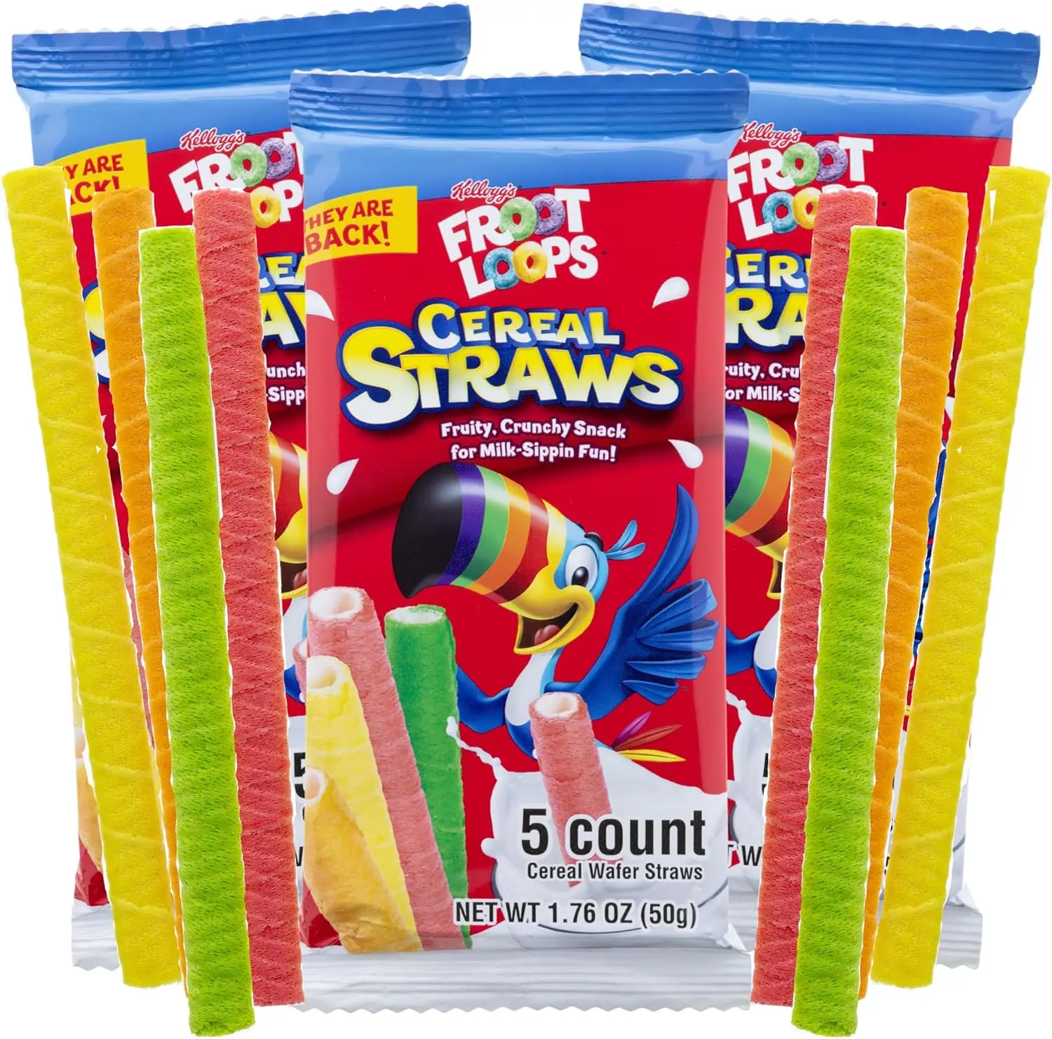 2025 Kellogg’s Froot Loop Cereal Straws Edible 15ct (3 Pack) - TikTok Shop