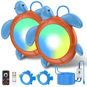 LyLmLe LED Pool Lights 40W 2in 1 RGBW Underwater Submersible Lights IP68 Waterproof 12V with App Control, Transformer, Timer, Magnets, 33FT Cord