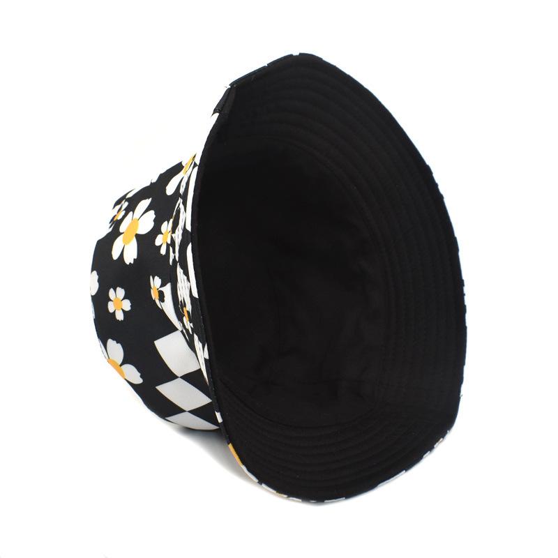 Korean Style Chessboard Plaid Spring And Summer New Bucket Hat Sun-proof