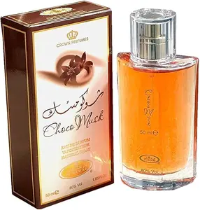 AL Rehab 2 Pcs Set Choco Musk Eau De Parfum Natural Spray 1.65FL.OZ Cacao Vanilla Perfume Amber Cinnamon Wood Aromatic Convenient Unisex Fragrances - Crown perfumes