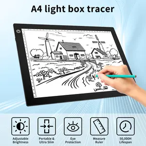 A4 LED Tracing Light Box – Portable Drawing & Writing Pad with Type-C Power, Adjustable Brightness – Ideal for Artists, Crafters & Hobbyists Tablets