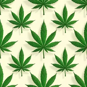 420 Marijuana Allover Pattern 7 Quilting Cotton Fabric