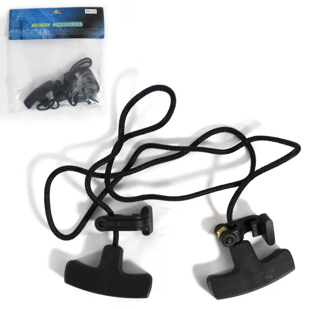 Archery Sport Adjustable Crossbow Cocking String with T-Handles, Black Rope Aid for Shooting Sessions, Tested 250 lbs (Up to 250 lbs Test) Reliable Performance