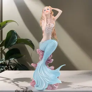 1PC Elegant Mermaid Statue, Mermaid Sculpture Suitable for Living Room and Office Display