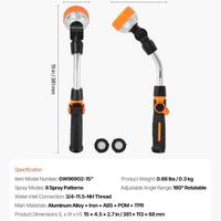 15-Inch【with 8 Spray Patterns】