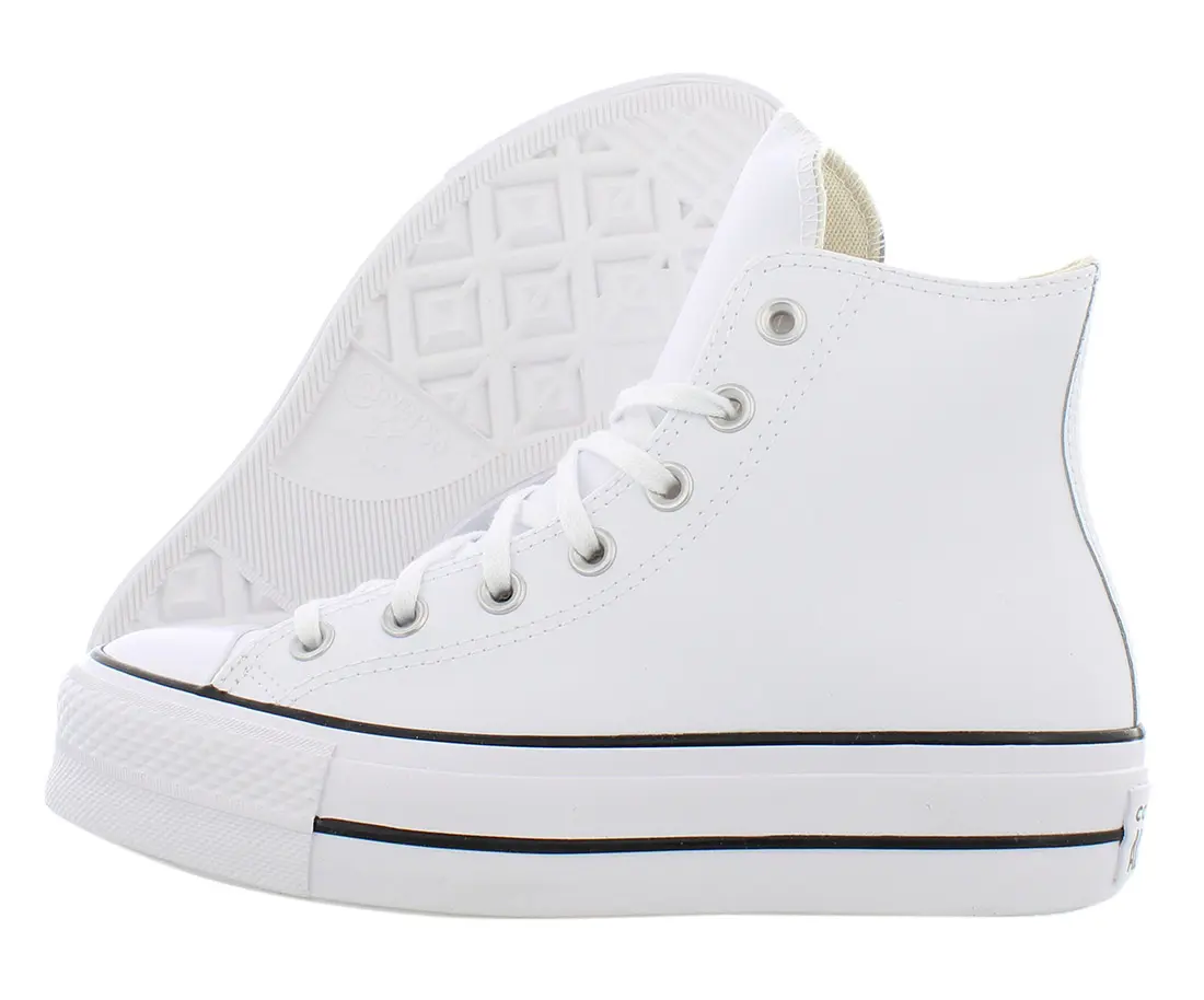 Converse Chuck Taylor All Star Leather Platform Hi Womens Shoes