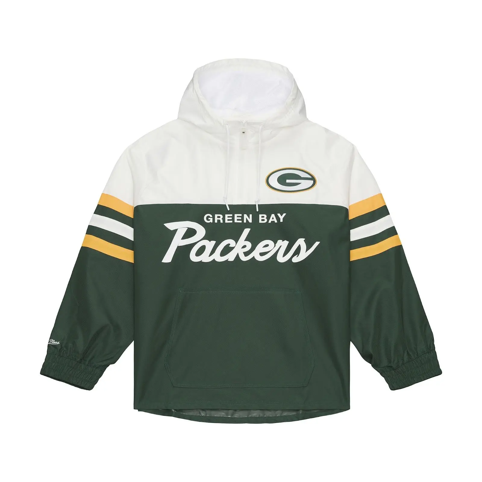 Green Bay Packers Kelly Green Head Coach Lightweight Anorak Quarter-Zip Windbreaker
