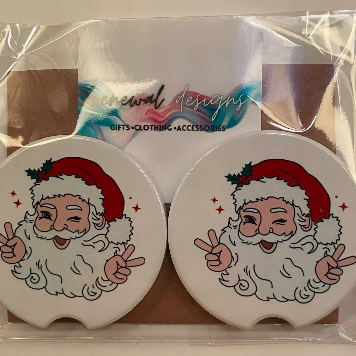 Christmas car coasters