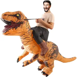 Inflatable Riding Dinosaur Adult Funny Cosplay Air Blow-up Halloween Holiday Theme Party