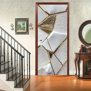 & Geometric Wall Sticker, Self-Adhesive Textured Pattern Mural, Modern Luxury Home Decor, Easy Installation