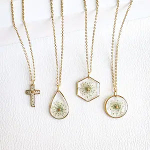 Queen Anne's Mustard Seed and Lace Necklace for Women