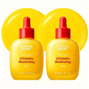 EQQUALBERRY Vitamin Illuminating Serum (2-Pack) – Brightening Vitamin C Serum with Niacinamide | Strengthens skin barrier | Hydrates using Ceramide and Hyaluronic Acid, 1.01oz / 30ml Each