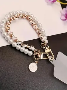 Fashion Pearl Pendant Anti-Loss Phone Chain, Universal Fit for All Mobile Models, Stylish Accessory for Phones