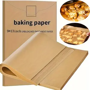 50-Pack Pre-Cut Parchment Paper Baking Sheets, 23.01x33.01 Cm Unbleached Non-Stick, Half Sheet Pan Size, for Baking, Cooking, Grilling, Air Fryer, Steaming, Deep Fryer Accessories, Baking Supplies - Kitchen Tool Accessory
