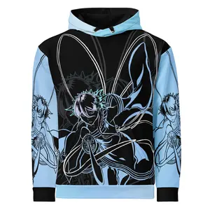 Bleach Thousand Year Blood War Rukia Kuchiki “Snow White” Unisex All Over Print Graphic Pullover Anime Hoodie - Japanese Anime Inspired Streetwear Fashion Hoodie, Anime Merch, Anime Clothing, Anime Character Hoodie, Gift For Anime Lovers