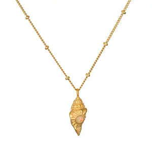 Resilient Spirit Opal Conch Shell Necklace