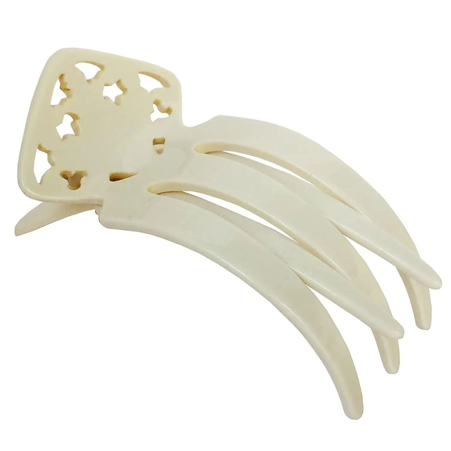 French Amie Medium 3" Handmade Cellulose Side Slider Pelican Hair Claw Clip