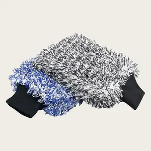 2 Pcs Microfiber Car Wash Mitts Ultra Absorbent Car Sponge Glove Microfiber Car Cleaner Mitt Detailing Washing Gloves Automotive Car Cleaning Supplies Car Wash Microfiber Towel for Cars Motorcycles Trucks