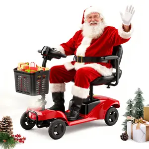 4 Wheel Mobility Scooter,Mobility Scooters for Seniors,Features a Maximum Range of up to 15 Miles,Equipped with Charger/Storage Basket/Keys