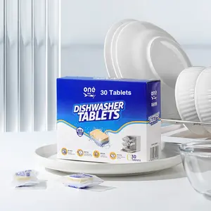 Adorer.care Dishwasher Detergent Tablets 30 Tablets Eco-Friendly Plastic-Free 2x Enzyme Power for Sparkling Clean Premium Quality