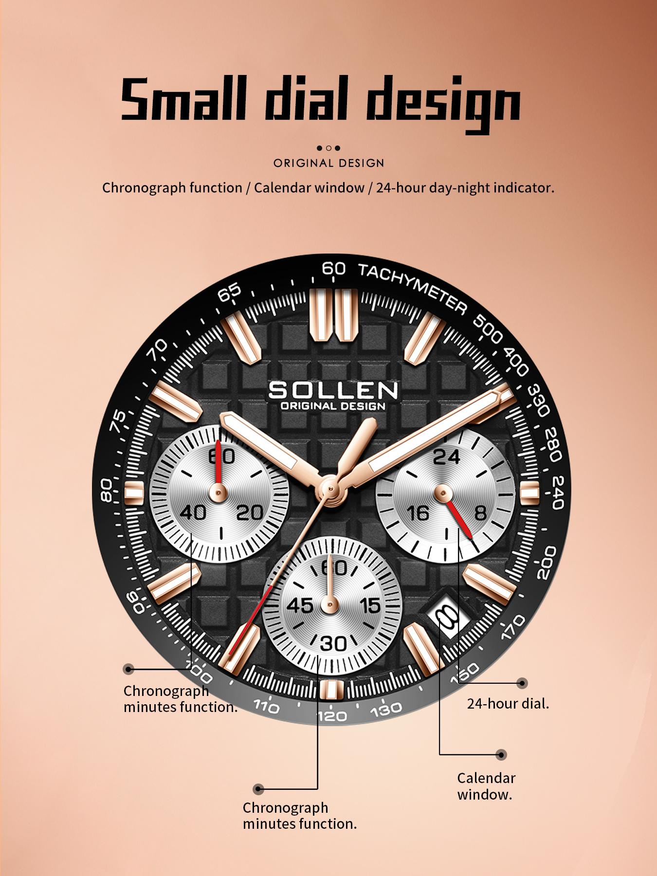 [0407] Fashion Luxury Men's Large Dial Date Multi-Function Quartz Sports Chronograph Watch, Water-Resistant Silicone Strap Design, Ideal Gift for Christmas, Birthdays, Boyfriend, Husband, Valentine's Day, Father's Day, and Weddings.712