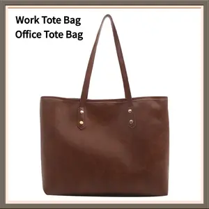 Women's Minimalist Structured Tote Bag - Large Capacity, Soft Texture Solid Color, Versatile for Work/Brunch/Errands,  Laptop & Daily Essentials.Preppy,Vintage,Sporty tote bag