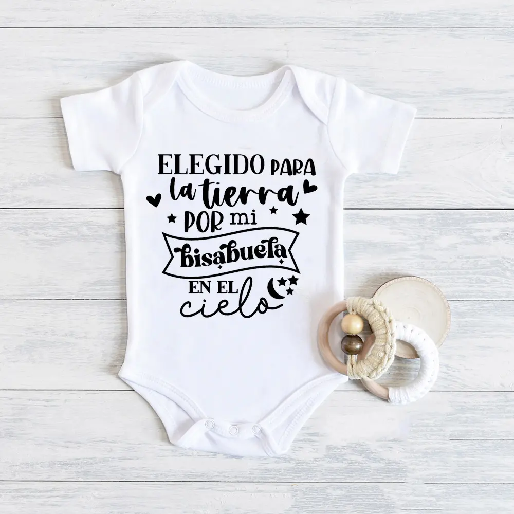 Baby Romper - Fitted Short Sleeve Printed Text Bodysuit, Skin-Friendly Summer Infant Jumpsuit, Baby Clothing, Envelope Neck, Button Closure, Easy Diaper Changes, Machine Washable, Round Design, Kids' Gift for Girls