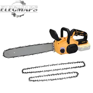ELECMAPS Cordless Chainsaw, Compatible with Dewalt 20V Battery, Powerful Motor, Suitable for Cutting Wood, Trimming, Carpentry, and Gardening Work, Ergonomic Design, Optional Battery Pack Included, Men’s Gift