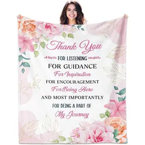 Thank You Gifts for Women Blanket 60"X50", Appreciation Gifts for Women, Thank You Gift for Coworkers, Friends, Employees, Boss Lady, Family, Farewell Gift