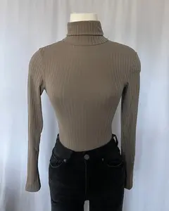 Leena Turtle Neck Bodysuit (Taupe)