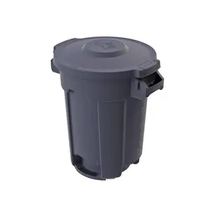 10 gal. Grey Heavy Duty Commercial Outdoor Trash Can with Domed Lid