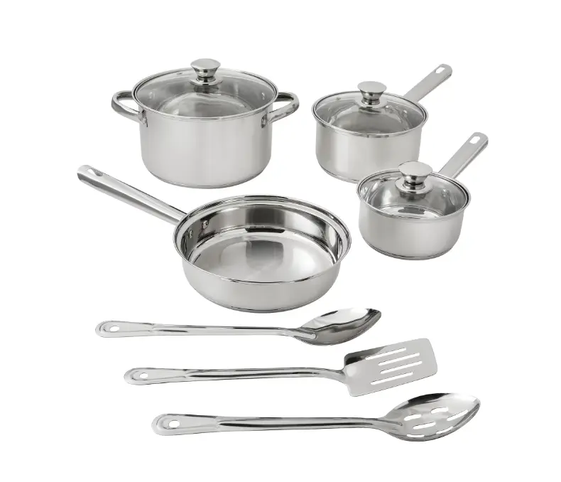 Mainstays Stainless Steel 10Pc Cookware set