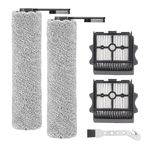 Brush Roller and Filter for Tineco Floor One S5 Combo Cordless Wet and Dry Vacuum Cleaner Floor Cleaning System Replacement Parts, 2 Brush Roller + 2 Filters + 1 Cleaning Brush