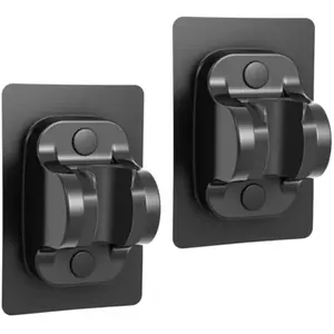 2 Pack Strong Adjustable Shower Head Holder Adhesive- Wall Mounted Heavy Duty Shower Head Shelf Bracket, Plastic Bracket Stick on Wall, ABS- Shower Holder,No Drilling and Waterproof Shower Hose Holder for Shower Bathroom Fix Firmly and Use Conveniently