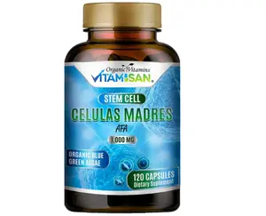 Celulas Madres AFA Stem Natural Cell 120 Capsules 1000 mg Blue Green Algae Non GMO Gluten Free Aphanizomenon Flos-aquae celula Madre suplement