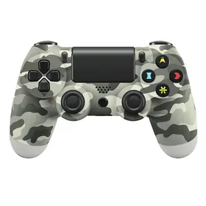 Wireless Game Controller for PS4/PC/Android/iOS, With Double Vibration, Six Axis Gyro, Touch Pad, Speaker, For ps4 games Green Camo