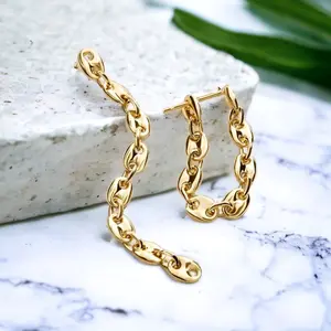 Chain Linked Earrings - Simple Design, Lightweight, Suitable for Everyday Wear