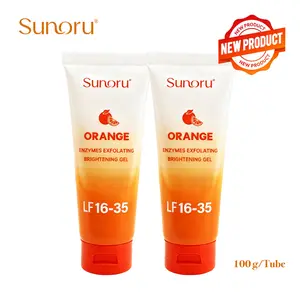 Sunoru Orange Scented Exfoliator Clear Gel LF16-35 - Gentle Exfoliation for Face & Body, Deep Cleansing, Nourishing & Moisturizing, Suitable for All Skin Types