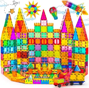Magnetic Tiles, 100 Pieces 3D Building Blocks, Children's Magnetic Building Set, Building STEM Stacking Toys, Suitable for Toddlers, Magnetic Toy Gifts for Boys and Girls