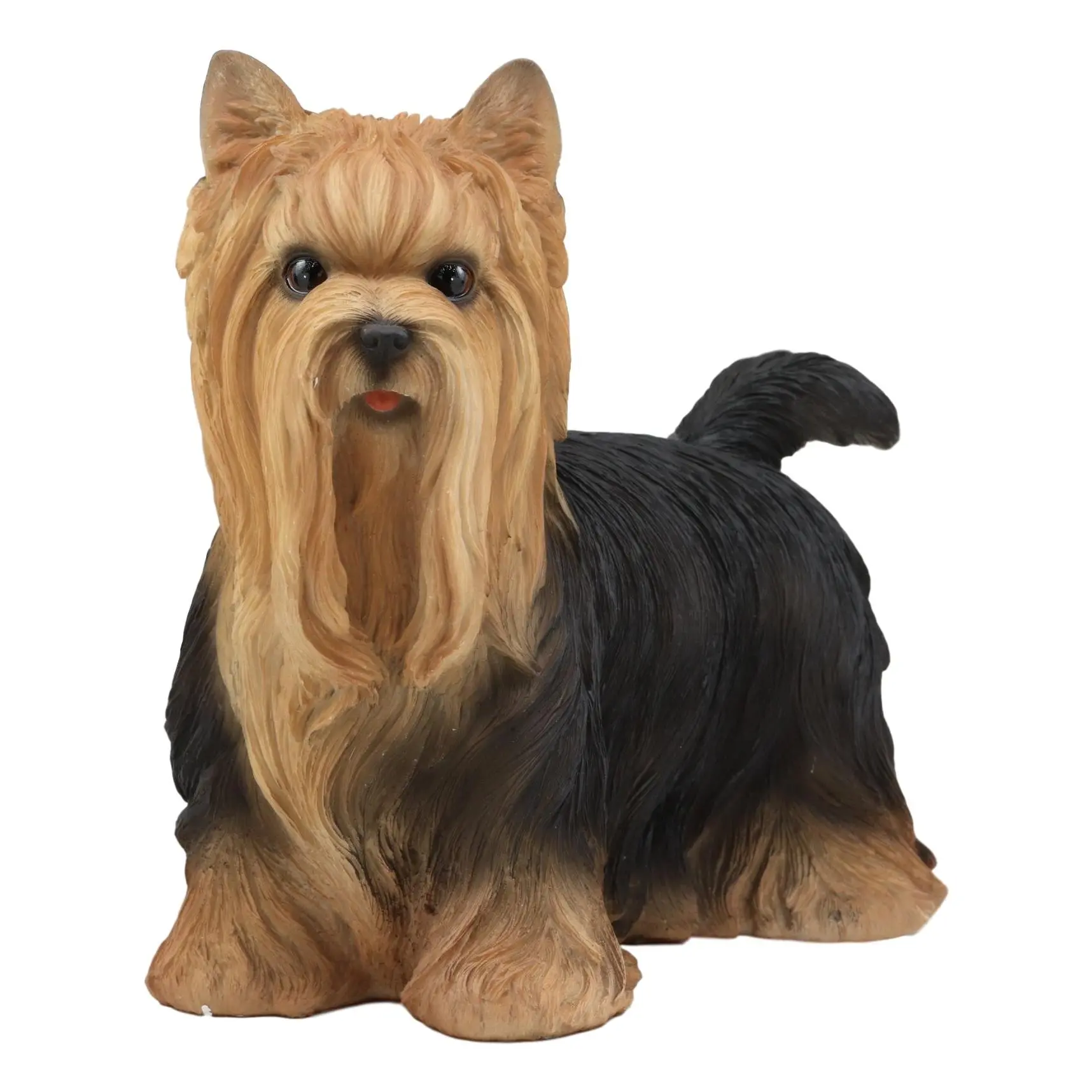 Long Haired Yorkie Statue 11.5"L Pet Pal Yorkshire Terrier Dog Figurine Decor