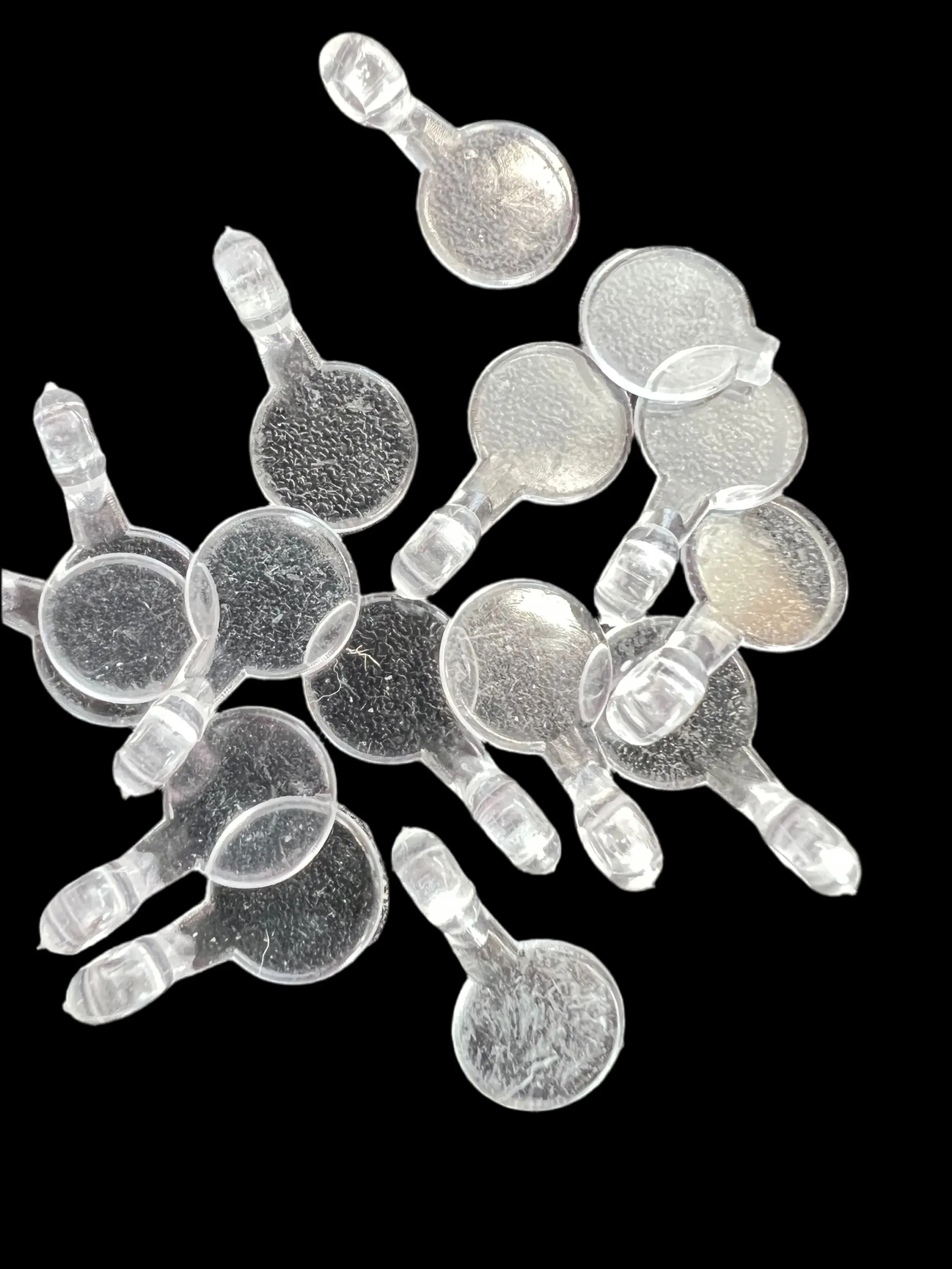 BA2 (25PCS)- Clear Small 16mm Charm Attachment with hole for pen or keychains