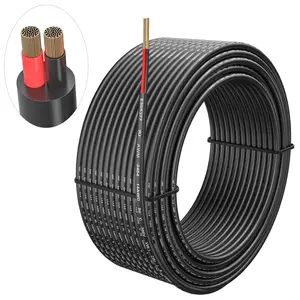 14 Gauge 2 Conductor Electrical Wire, 14/2 2 Wire Trailer Wire 20ft Stranded PVC Cord Oxygen Free Copper Cable for LED Strips, Lamps, Automotive