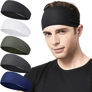 5pcs Men's Sport Hairbands, Sports Headband, Sweat-Wicking, Sweat Absorbing, Quick-Dry, Breathable, Ideal for Training, Workout, Gym, Running, Basketball, Tennis, Yoga, Casual Wear