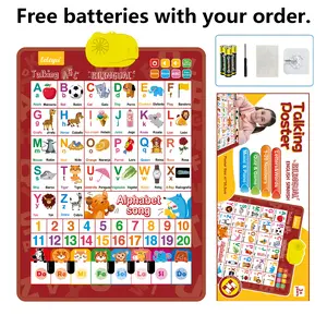 English-Spanish 26-Letter Family Education Wall Chart Point-and-Read DeviceChildren's Early Education Learning Machine Electronic Educational Equipment Homework Machine
