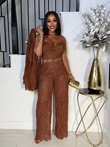 THE FALL 3PIECE BLAZER SET (BROWN)