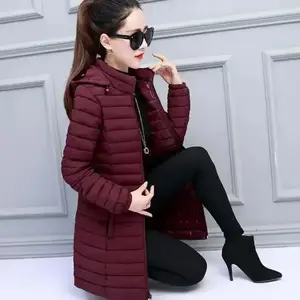 Mom's Winter Coat Women's Thickened Down Cotton Jacket Madam Parka Lightweight Slim Fit Large Size Hooded Warm Outerwear Casual Long Sleeve