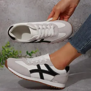 Women's Vintage Style Sneakers Comfortable Daily Lace-up Walking Shoes Indoor Outdoor Shoes