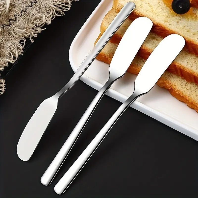 Multifunctional Stainless Steel Butter Knife and Spreader for Cheese, Jars, and Cream - Essential Kitchen Gadget and Supply, Kitchenware