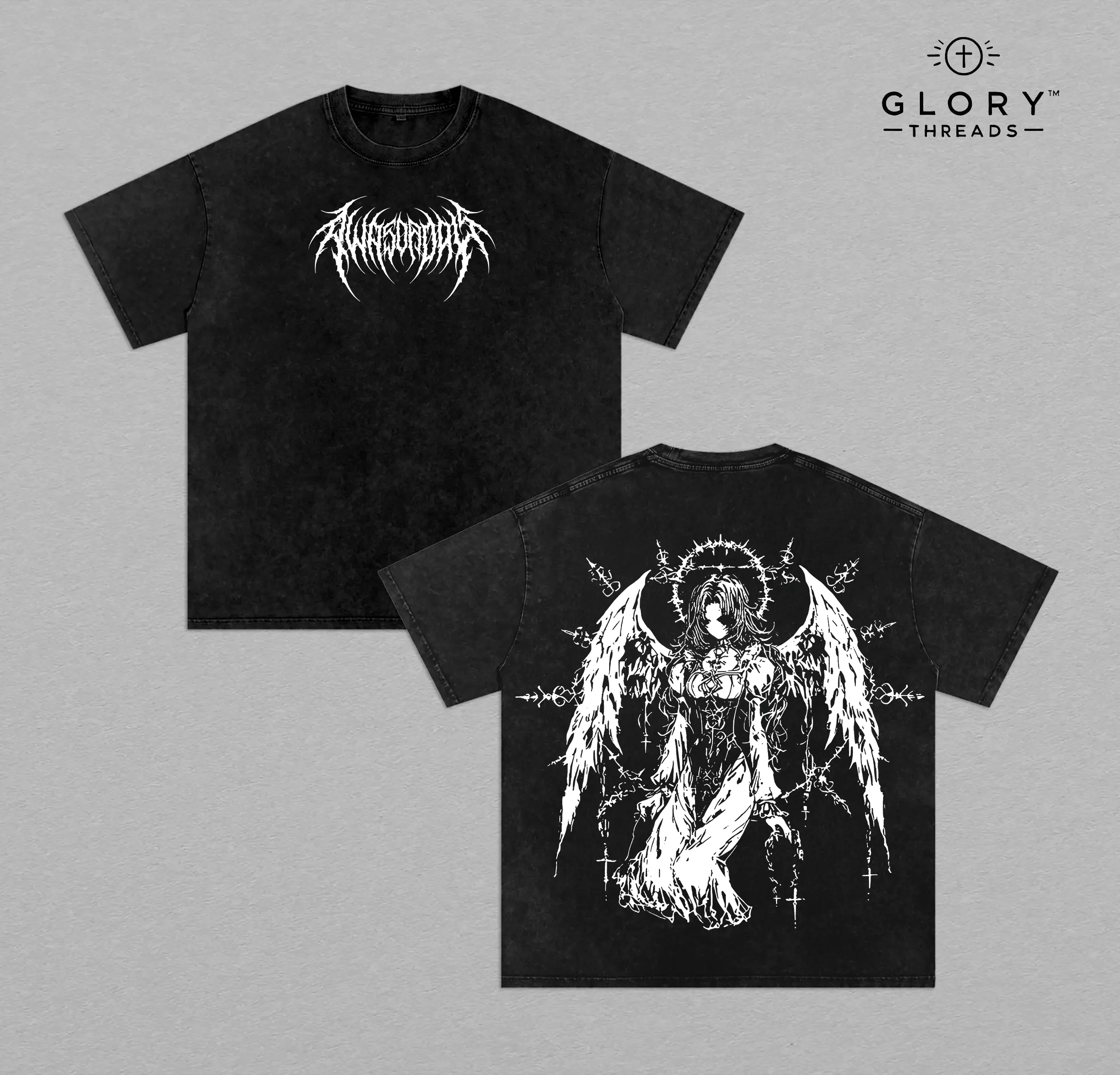 Y2K Gothic Sitting Angel Washed Hoodie, Angel Tshirt – Dark Aesthetic Streetwear, Fallen Angel Y2k Clothing,Menswear Oversized Tops, Gym Pump Cover,Vintage,Clothes