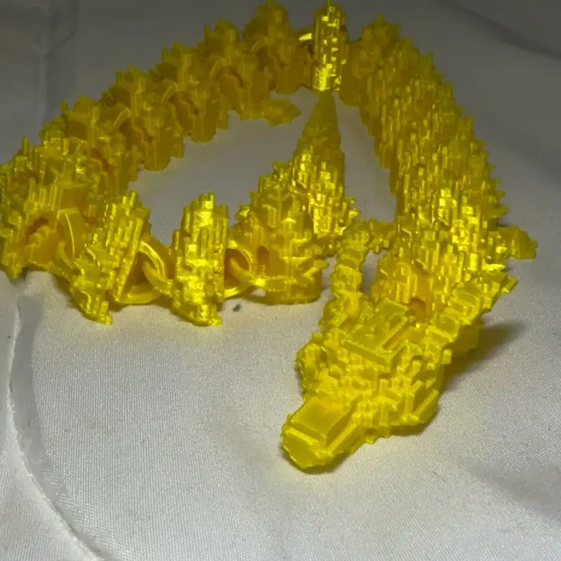 3d printed articulated voxel dragon